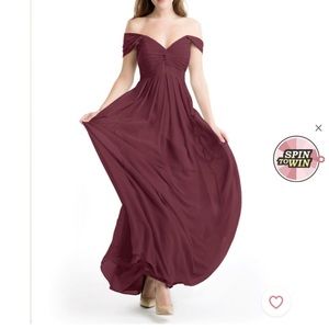 Azazie Cabernet kaitlyn bridesmaid dress